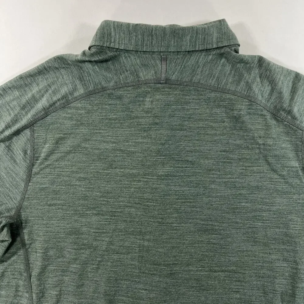Smartwool Merino Wool Sport 150 Green Short Sleeve Button Down Shirt Mens Size M - Picture 7 of 7